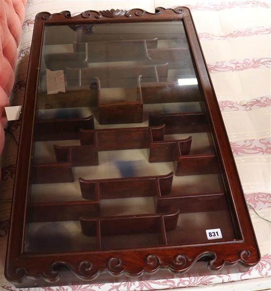 A Chinese rosewood display cabinet H.88cm